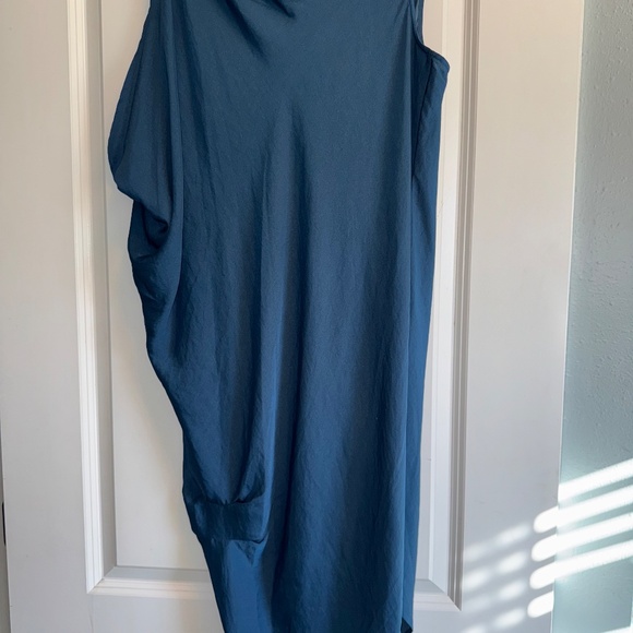 Halston Heritage Ocean Charmeuse Draped Dress New M - Picture 4 of 14